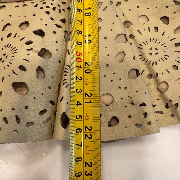 Ralph Lauren Black Label Women’s Top, Lamb Leather Peplum Cutout,  Size 8 NWT - Picture 9 of 12